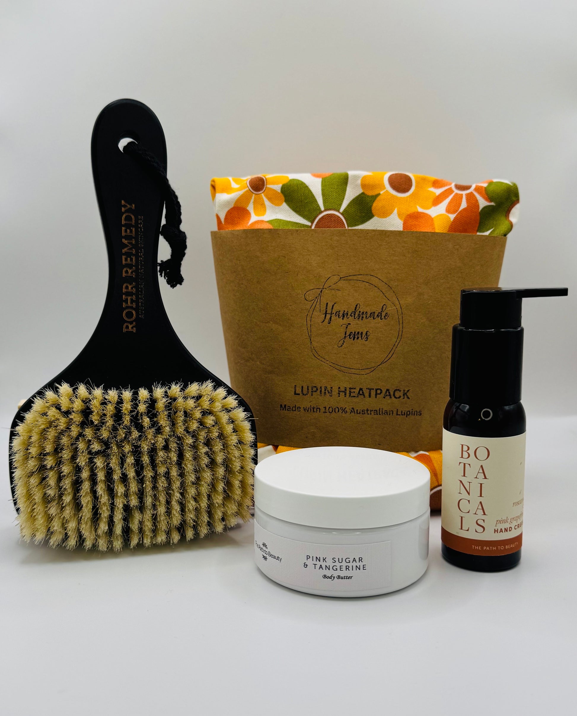 Restore & Glow self-care gift box with dry brush, body butter and relaxation items